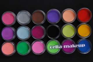18 Color acrylic Powder liquid Glitter Nail Art Tool Kit UV Stamper 