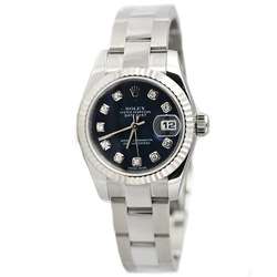 Rolex Womens Datejust Diamond Stainless Steel Watch  