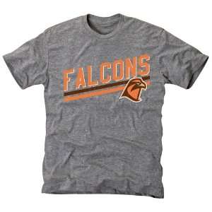 Bowling Green State Falcons Rising Bar Tri Blend T Shirt   Ash