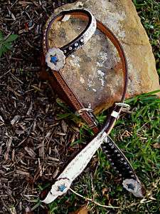 BRIDLE WESTERN LEATHER HEADSTALL STONES CLEAR BLING  