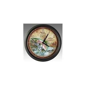  16 Rainbow Trout Wall Clock: Home & Kitchen