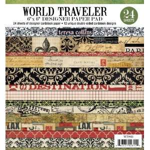  World Traveller 6x6 Paper Pad by Teresa Collins: Arts 