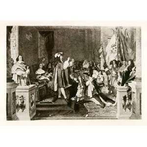  1899 Photogravure French King Louis XIV Knighting Royalty 