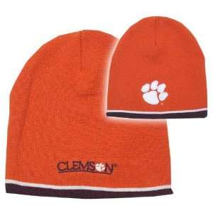 Clemson Tigers Orange Cuffless Knit Beanie:  Sports 