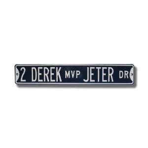 Steel Street Sign 2 DEREK MVP JETER DR  Sports 