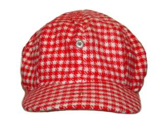 red white plaid wool like 100 % polyester fits 22 23 fully lined $ 2 