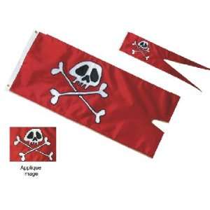  Pirate Wacky Jack Split Tail Burgee 1x3ft Garden Flag 