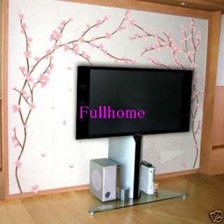 PINK Flower art Wall PAPER Stickers DIY Mural Deco Decal,R020  