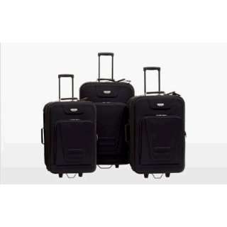  EVA 60003 EX   Milano 3 Piece Luggage Set   Black: Sports & Outdoors