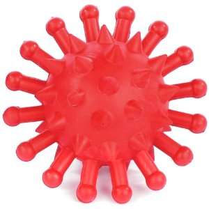  Knight Pet Rubber Med Spiked Ball, Red