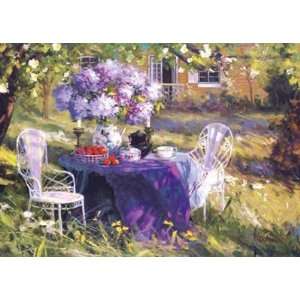  Lilac Tea Party   Benjamin 28x22 CANVAS: Home & Kitchen