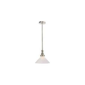   Nickel with White Glass Slant Shade by Visual Comfort SL5125PN WG1