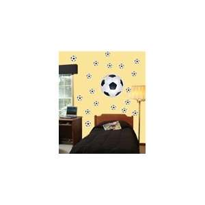  Soccer Ball Wall Logo Decal Room Pack: Home & Kitchen