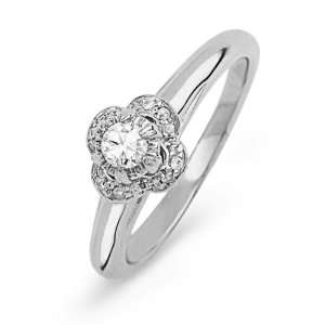  Sterling Silver Round Diamond Promise Ring (1/5 cttw): D 