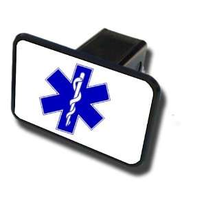  EMS Star of Life Hitch Cover   EMT Paramedic Hitch Cover 