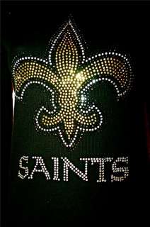 New Orleans Saints Bling Womens Thermal Top SM 3X NEW  