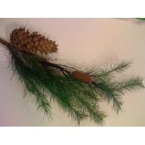 White Pine Forest 34 Spray with Two Cones   Artificial:  
