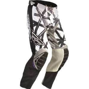  Fly Racing Evolution Pant , Color: Black/White, Size: 28 
