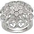 Sterling Silver Antique Style Filigree Ring  Overstock