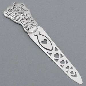 Metal Bookmark, Religious   Inspirational, Silver 