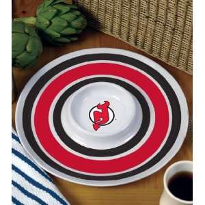 New Jersey Devils Plastic Chip and Dip Plate  Sports 