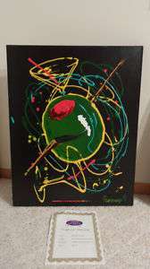 Michael Godard OLIVE MARTINIS ORIGINAL Fun Art*  