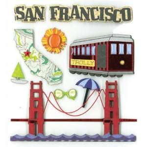  SAN FRANCISCO DIMENSIONAL STICKER   Arts, Crafts 