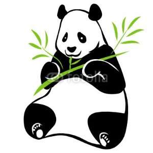     Illustration of Sitting Panda   Removable Graphic