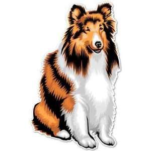  Rough Long haired Collie Dog Car Bumper Sticker Decal 5.5 