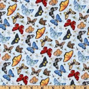  44 Wide Illuminating Spring Scattered Butterflies Blue 