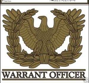 ARMY WARRANT OFFICER GOLD EAGLE MILITARY STICKER DECAL  