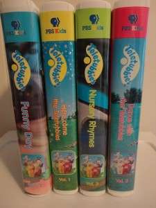 Lot 4 Teletubbies VHS tapes kids videos movies PBS Tinky winky LaLa 
