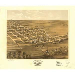    1869 Birds eye map of Holden, Johnson Co, Missouri