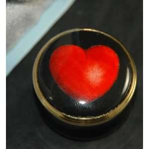  Halcyon Days Enamels Red Heart Valentines Collectible 