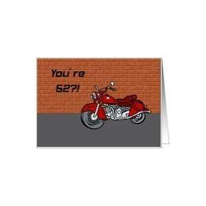  Motorcycle An Antique 52nd Birthday Card Card: Toys 