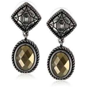  Napier Two Tone Double Drop Earrings: Jewelry