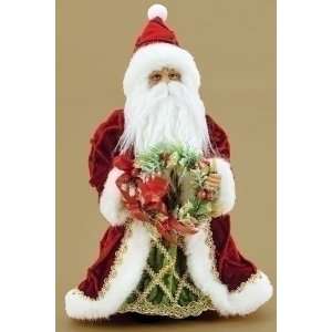   Christmas Festive Santa Claus with Wreath Table Top Decoration