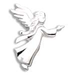 Small Angel Lapel Pin .925 Sterling Silver  