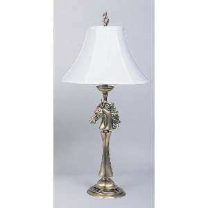  Antique Solid Brass Horse Table Lamp: Home Improvement