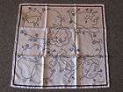 NEW WHITE BLUE AUTHENTIC CARTIER 100% SILK SCARF $220