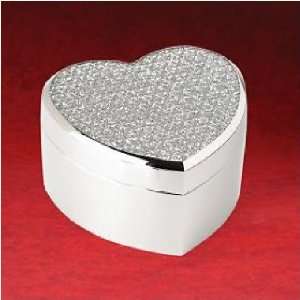  GORHAM METALWARE RAZZLE DAZZLE TRINKET BOX CLEAR HEART 