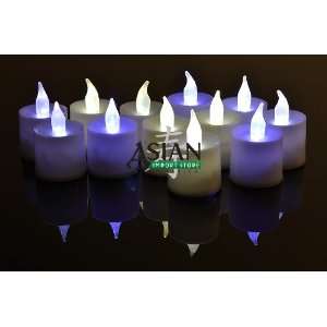  Large White LED Battery Operated Candle (12 Pack) Kitchen 