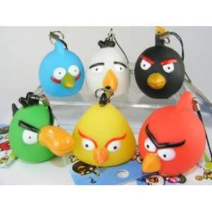  Angry Birds 1.5 Charm with Strap, a Set of 6 Pieces Toys 