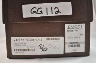 GUCCI CATHRINE GG INTERLOCK FABRIC LOAFER SZ 36 / 6 (GG112) $465 
