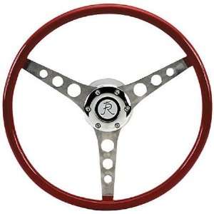   River FR20152RE Steering Wheel Vette Laser Cut Stainless 15in (Red