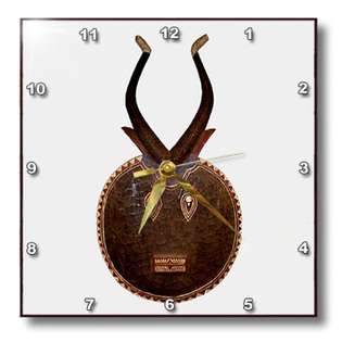 African Art   African Mask   Wall Clocks  3dRose LLC For the Home Wall 