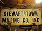 Stewartstown Milling Company vintage metal sign  feed and grain 