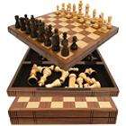Kasparov Chess Board Walnut Book Style w/ Staunton Chessmen at  