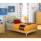 Atlantic Furniture Queen Size Platform Bed with Open Footrail Natural 