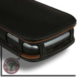 Leather Case for Blackberry Curve 8520 8530 Pouch A Black Flip Holster 